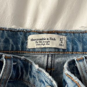 Abercrombie 90’s straight ultra high rise jeans